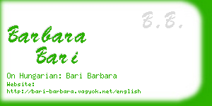 barbara bari business card